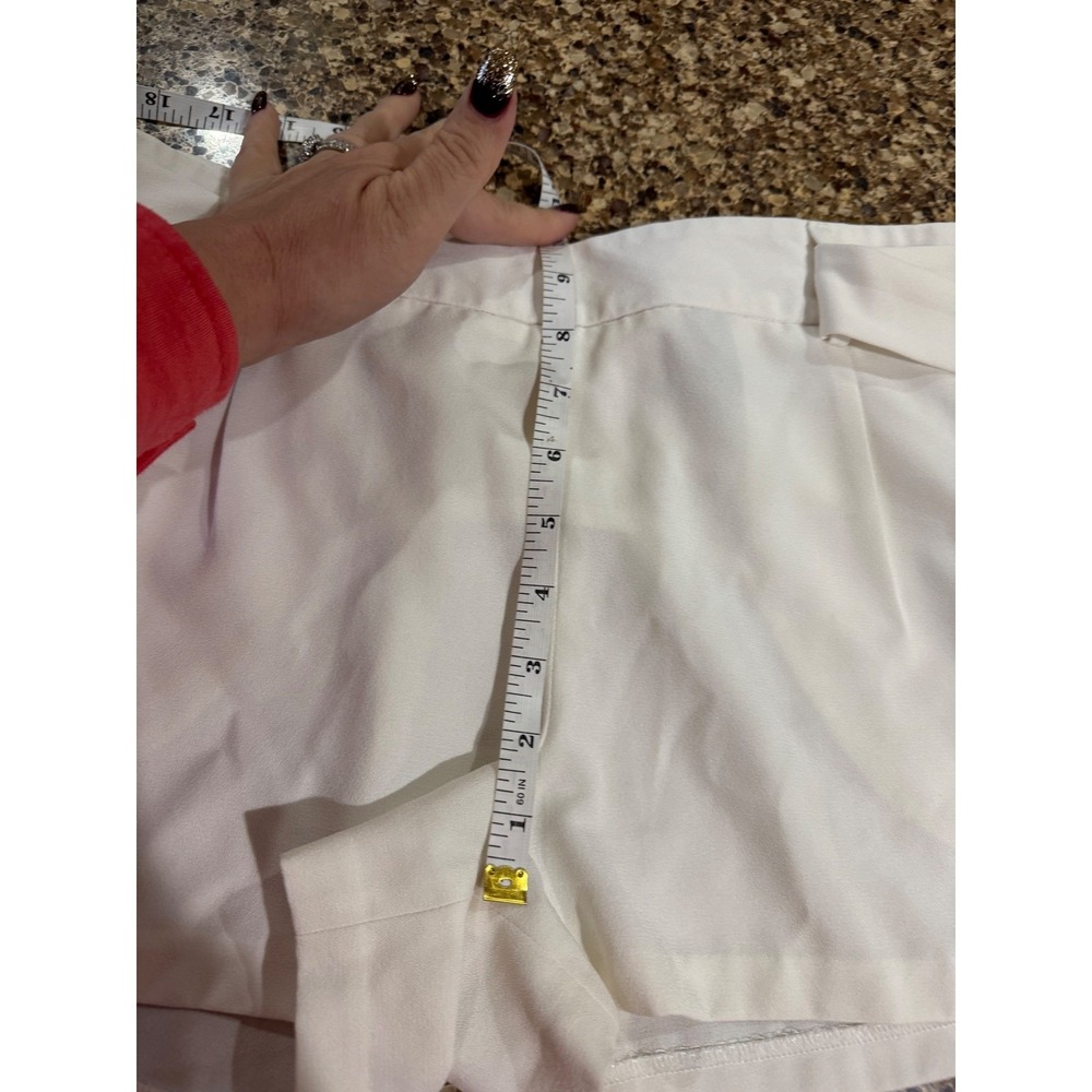 Express Women's Cream Tie Waist Shorts Size 10 Career Casual Party Mean‎ Girls - Picture 12 of 13